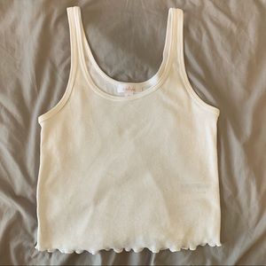 white ribbed crop tank NWOT
